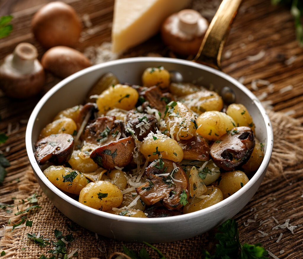 Toasted Gnocchi with Mushrooms Recipe