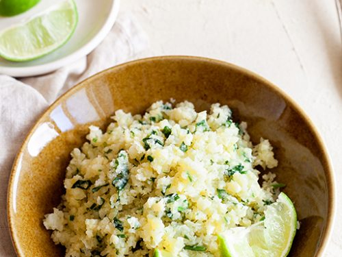 healthy cilantro lime cauliflower rice