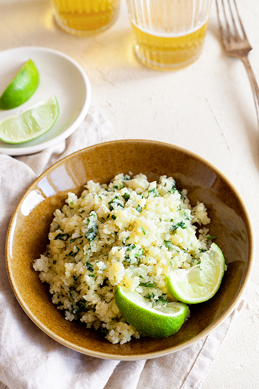 healthy cilantro lime cauliflower rice