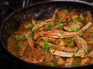 tasty crab masala curry