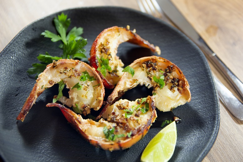 grilled lobster tails with herb garlic butter
