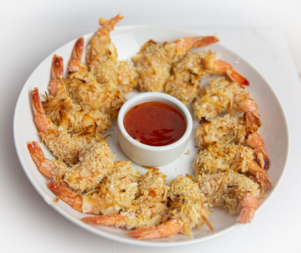 sweet and spicy coconut shrimp
