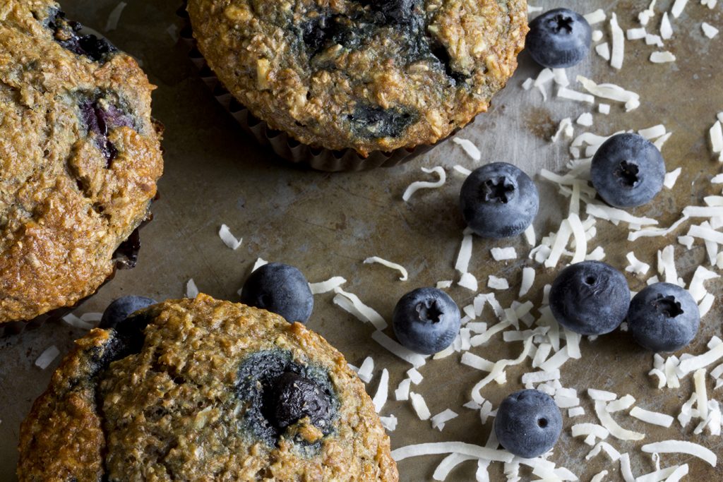 sugary blueberry muffins