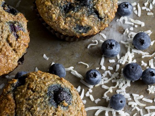 sugary blueberry muffins