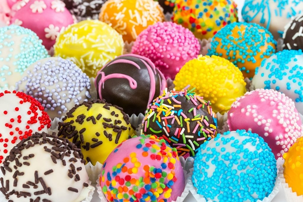 sugary cake balls