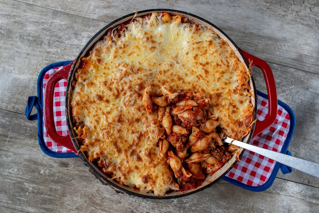 creamy cheesy taco pasta