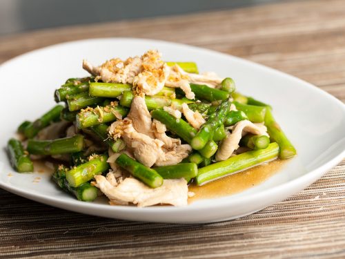 stir-fry chicken and asparagus