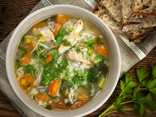 healthy chicken and rice soup