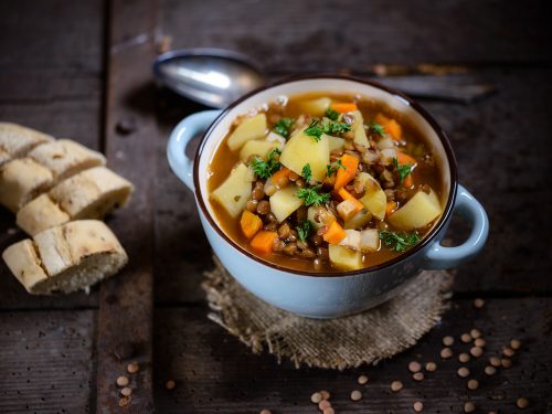 delicious chicken lentil stew