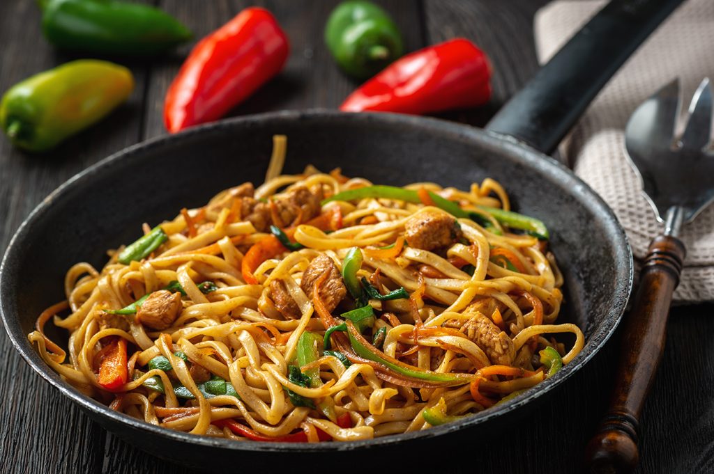 Stir-Fried Noodles With Chicken Recipe