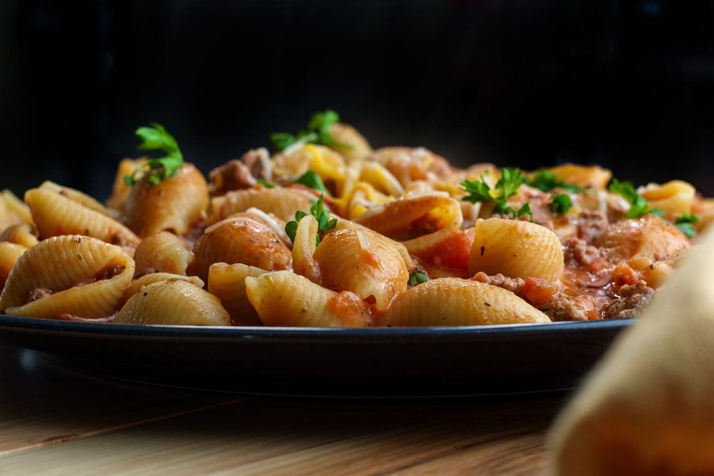 creamy beef pasta shells