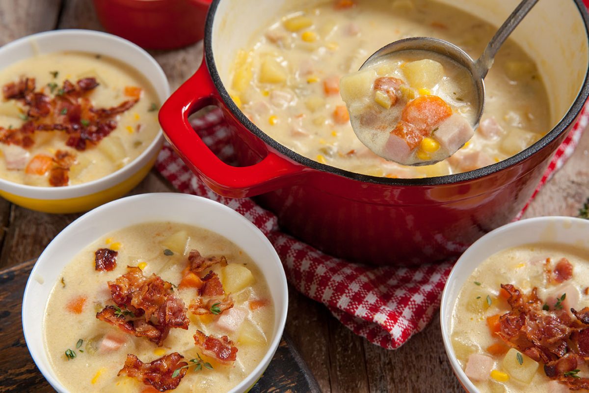 Ham potato online corn chowder