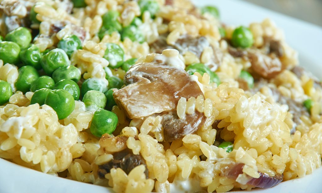 creamy mushroom orzo