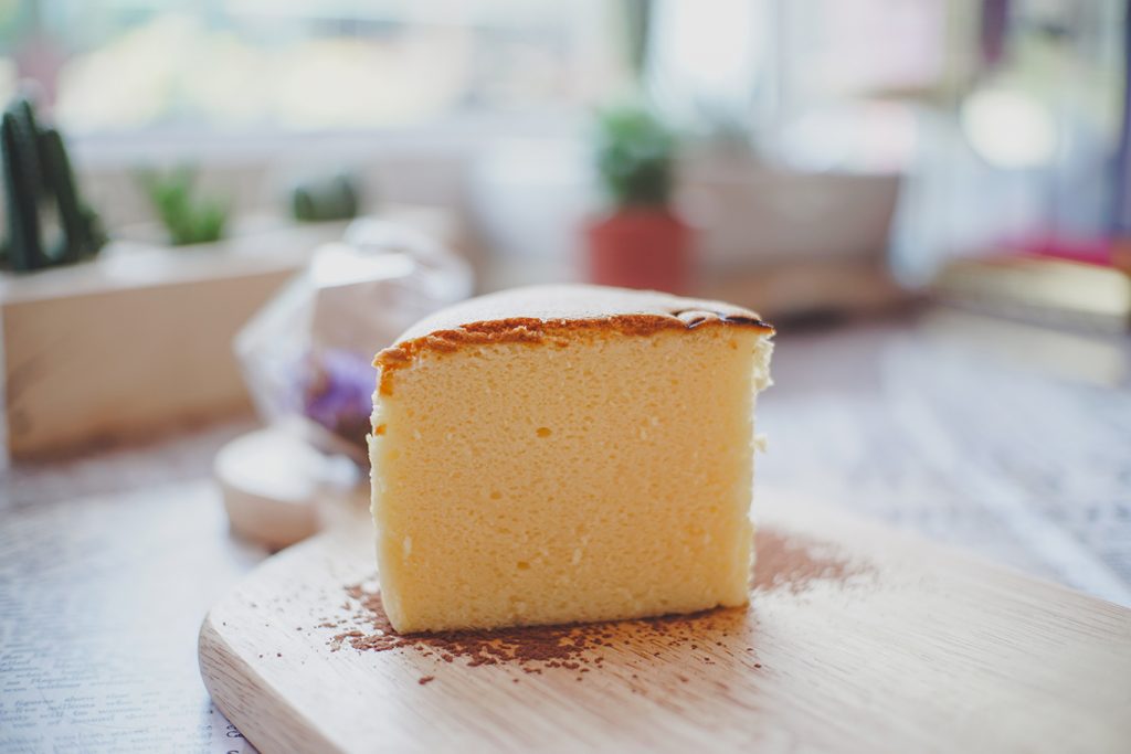 fluffy mocha castella cake