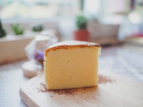 fluffy mocha castella cake