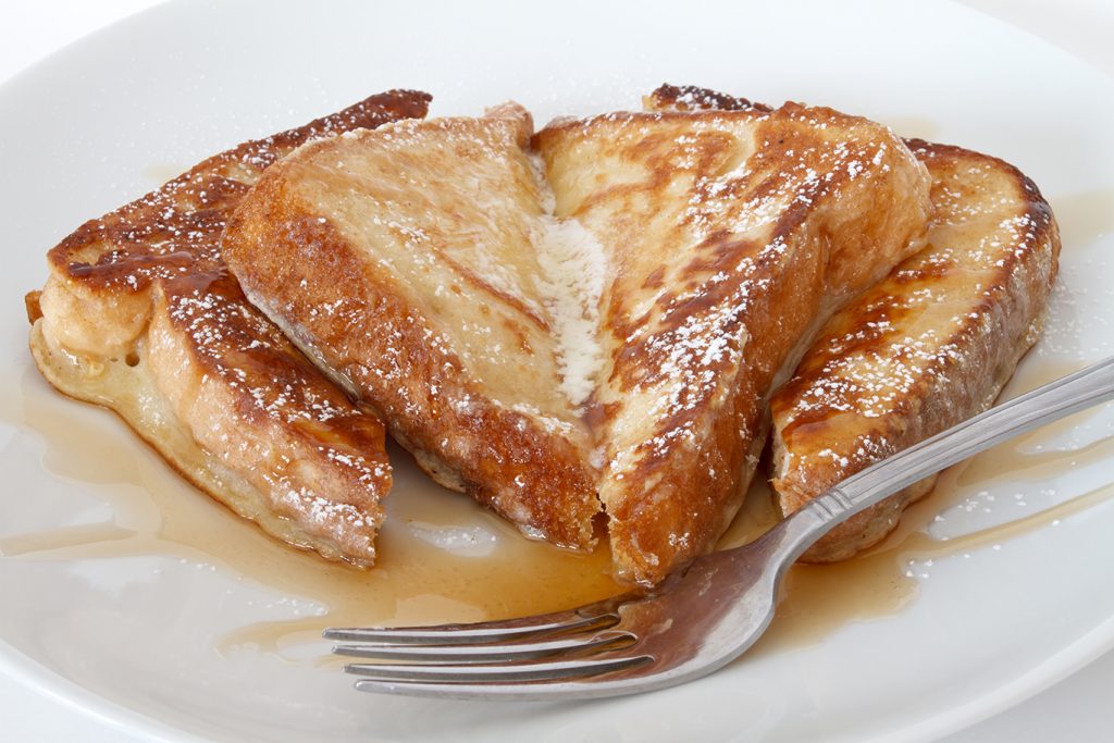 delicious french toast with butter