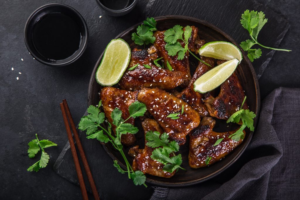 delicious honey sesame chicken wings