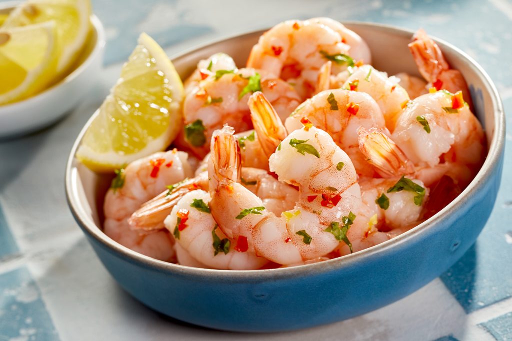 fresh lemon paprika garlic prawns