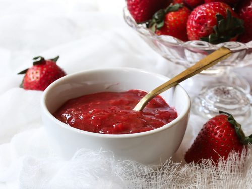 low sugar strawberry compote
