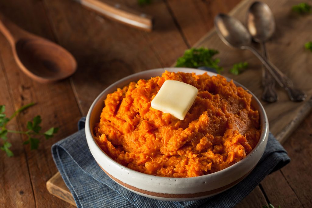 starchier mashed sweet potatoes
