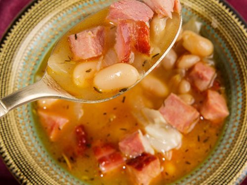 delicious bean soup with ham