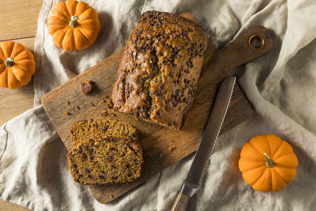 sweet nutella pumpkin chocolate bread