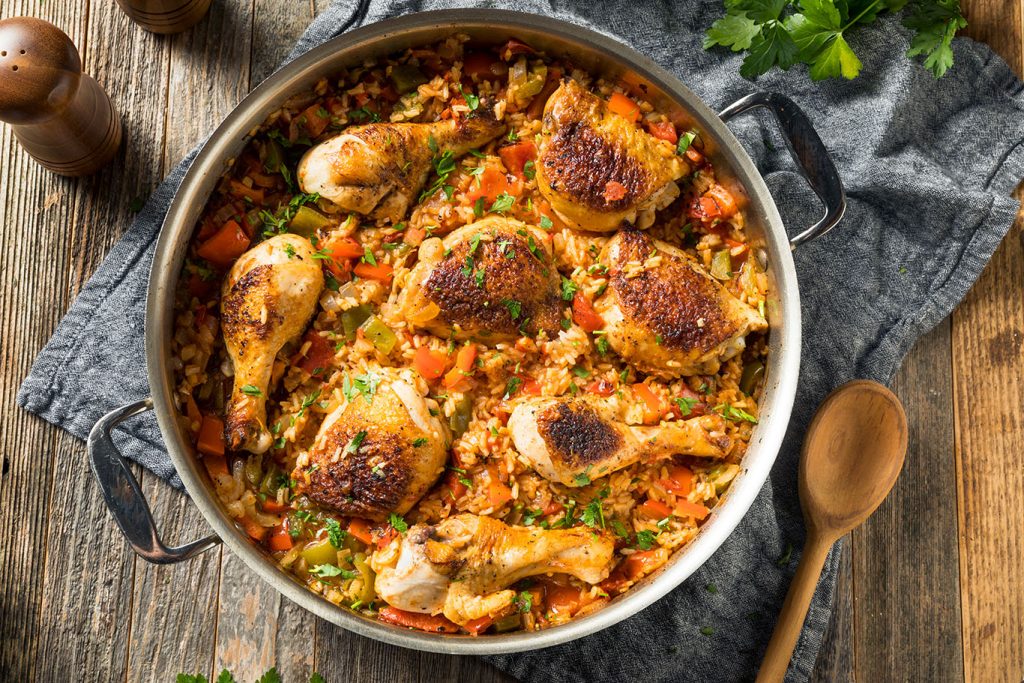 delicious one pan crispy arroz con pollo