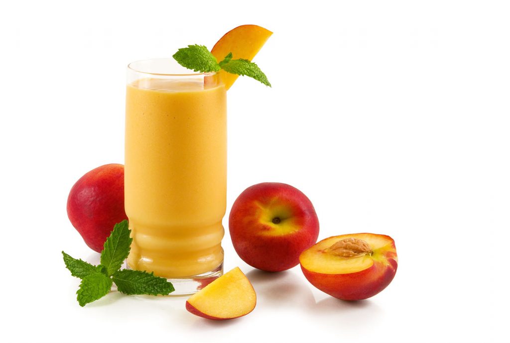 refreshing healthy peach smoothie