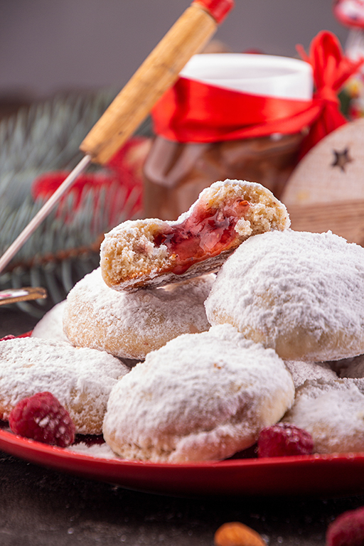 Raspberry Almond Snowball Cookies Recipe | Recipes.net