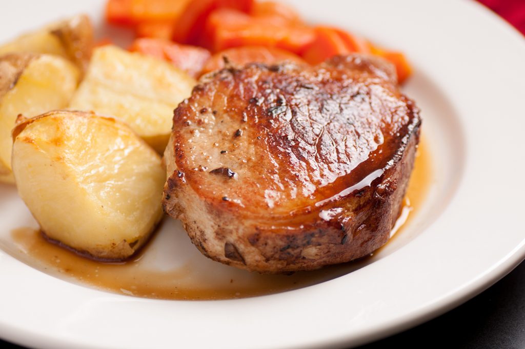 sweet pan pork chops apple dinner