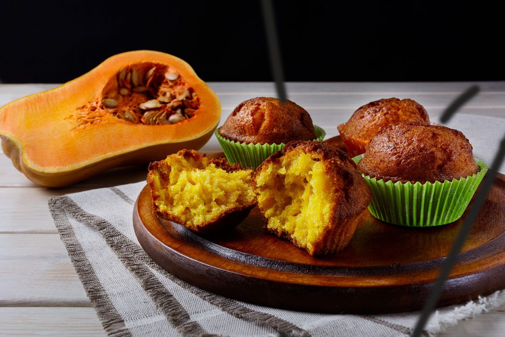 sweet and nutty squash muffins