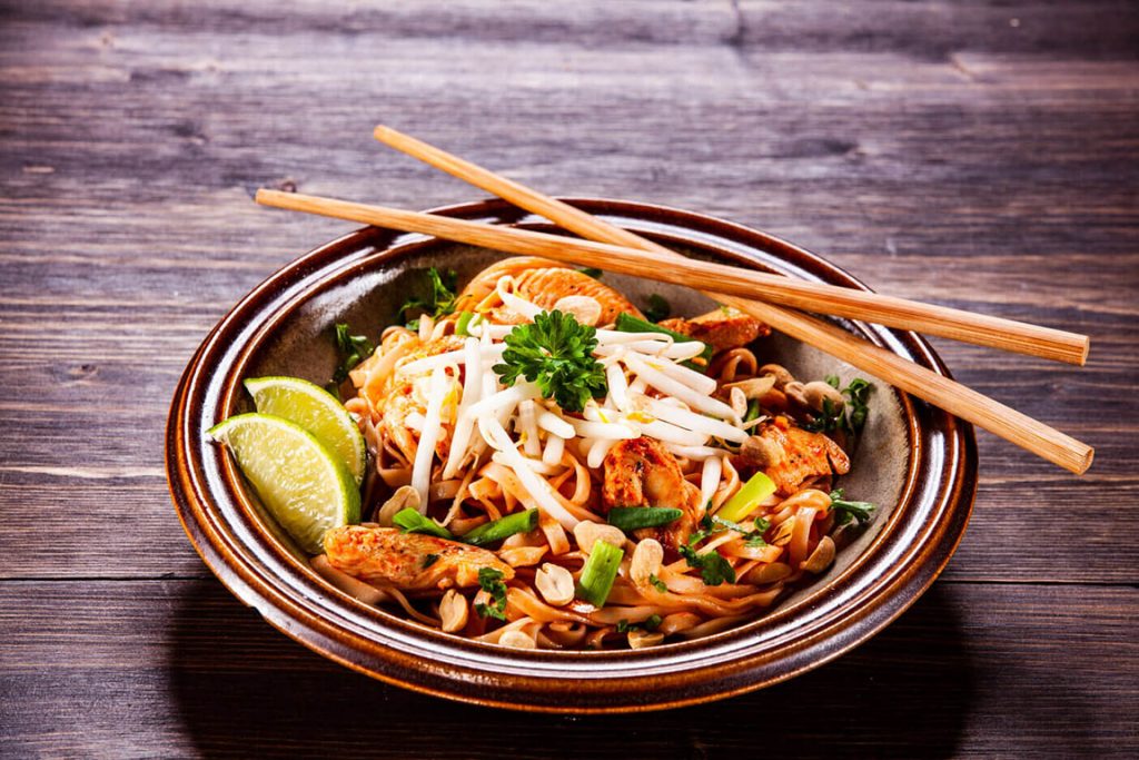 savory thai peunut sesame noodles