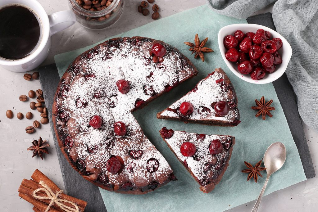 delicious vegan cherry cake