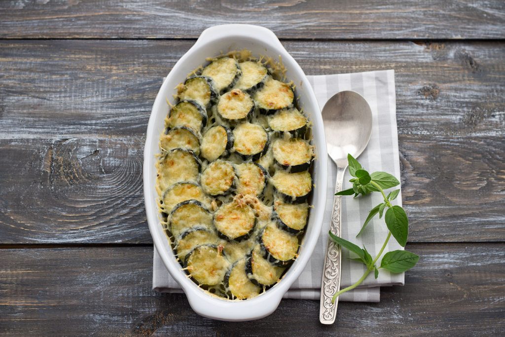 cheesy zucchini gratin