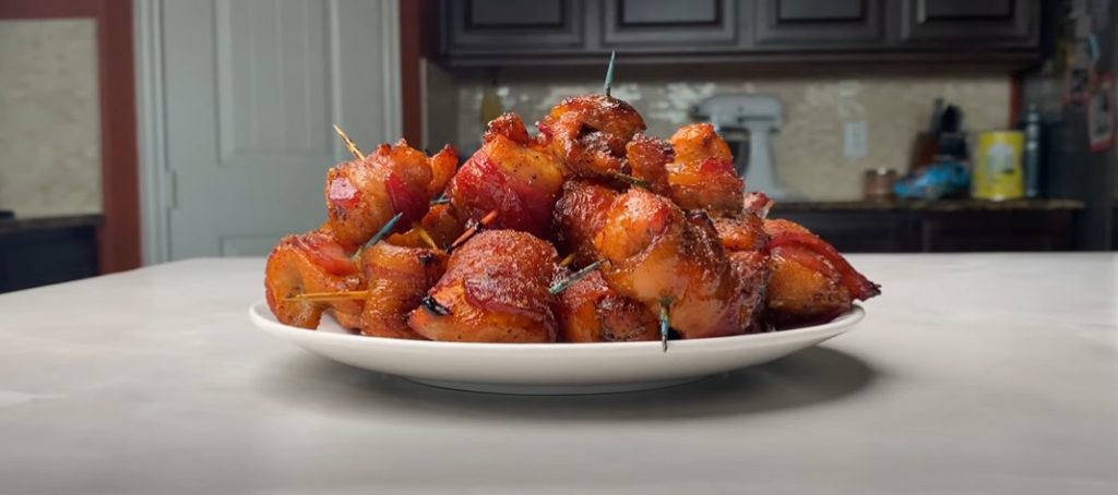 air fryer bacon wrapped chicken bites recipe