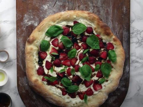 strawberry, basil, and balsamic pizza recipe