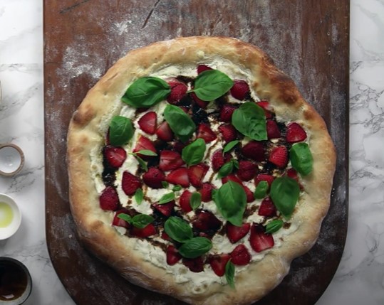 strawberry, basil, and balsamic pizza recipe