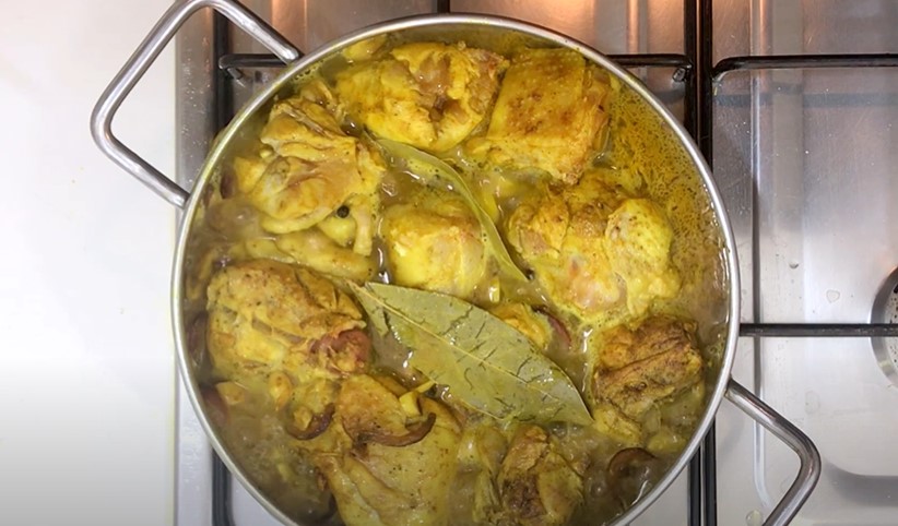 turmeric braised chicken with golden beets and leeks recipe