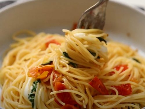 angel hair pasta with cherry tomato sauce recipe