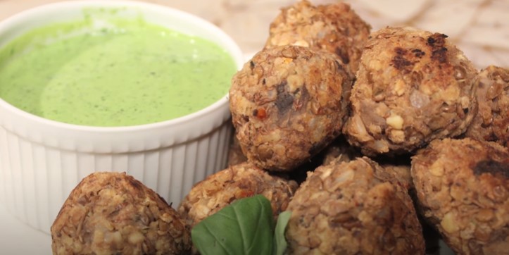 vegetarian lentil and mushroom meatballs recipe