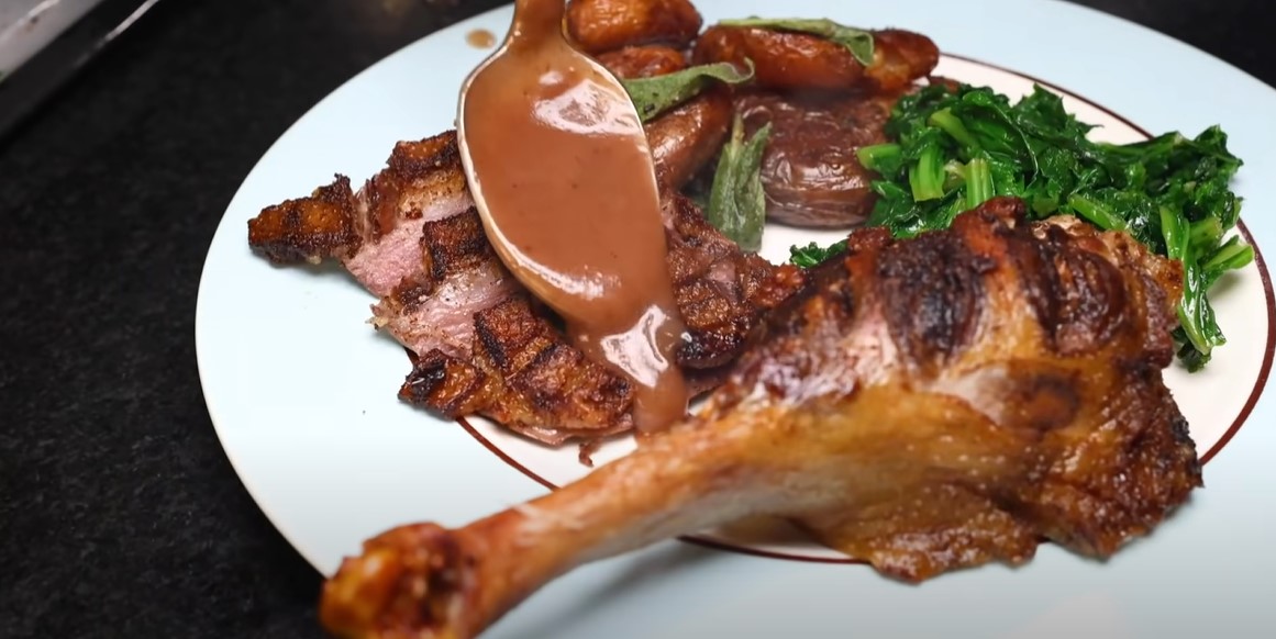Roast Goose With Port Gravy Recipe Recipes