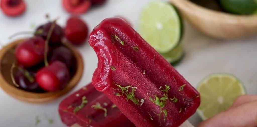 cherry lime ice pops recipe