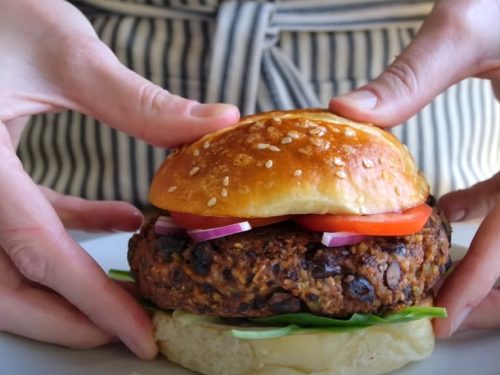 black bean burgers with spicy mayonnaise recipe