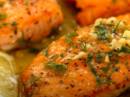 slow-roasted salmon with french herb salsa recipe