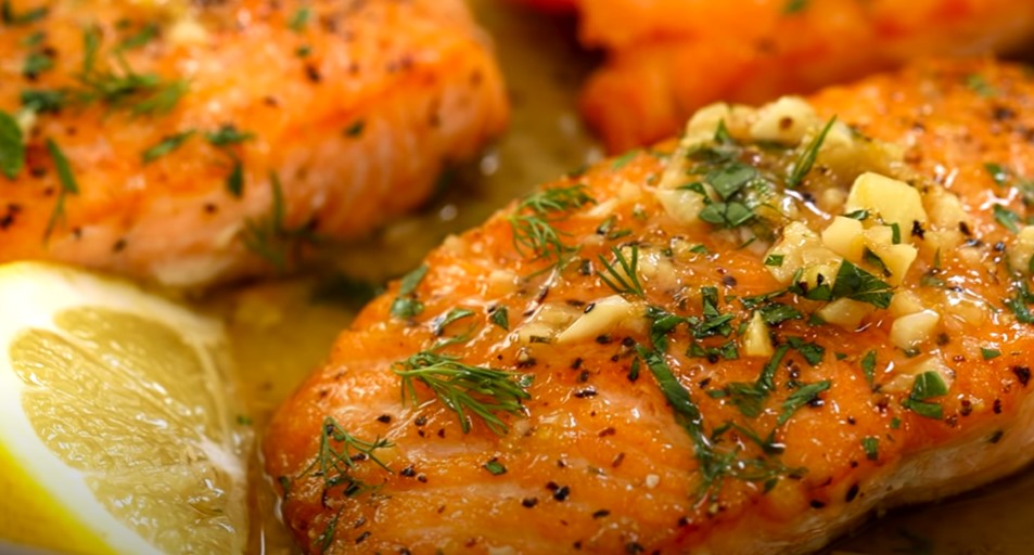 slow-roasted salmon with french herb salsa recipe