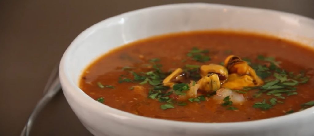 shellfish stew with chorizo and rouille recipe