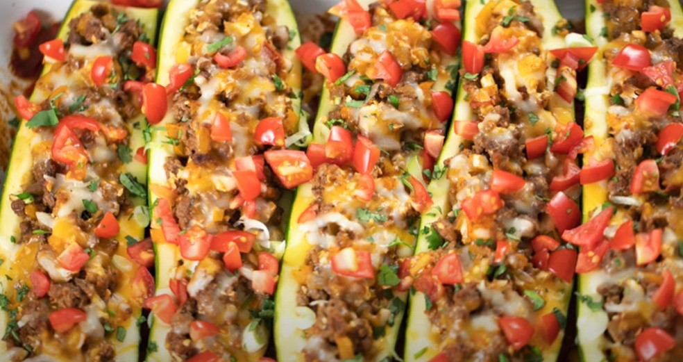 taco stuffed zucchini boats recipe