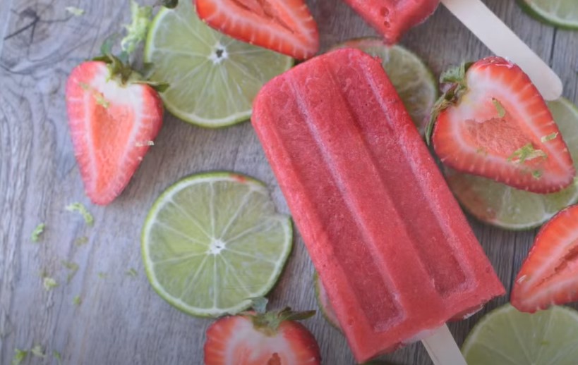 strawberry thyme ice pops recipe
