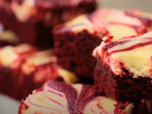 cheesecake filled red velvet brownies recipe
