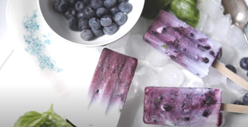 blueberry basil ice pops recipe